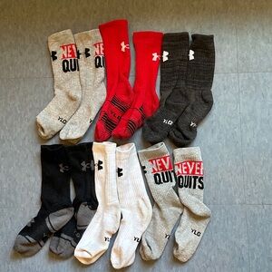 Under Armour Youth L Socks - 6 PACK